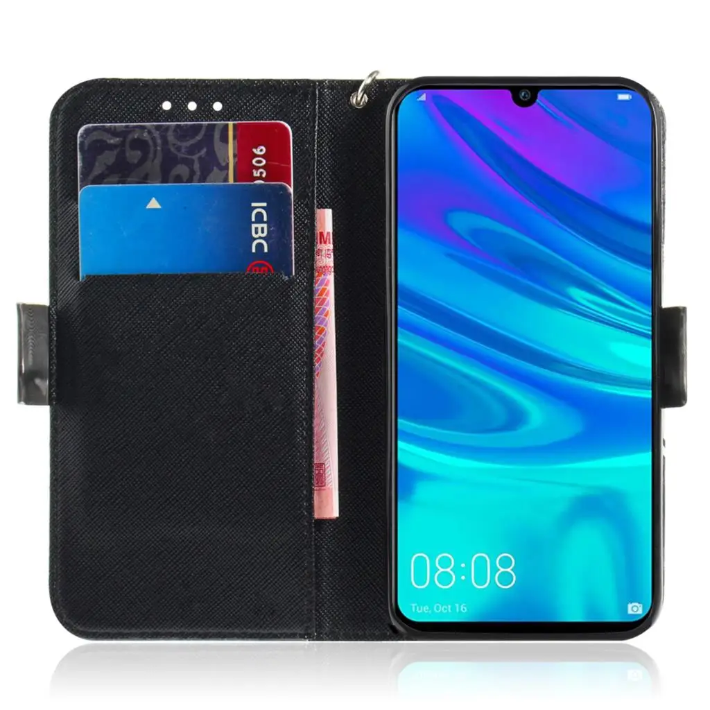 3D флип чехол для Huawei P Smart 2018 2019 FIG Pot LX1 LX3 силиконовый кошелек телефона кожаный PSmart Z