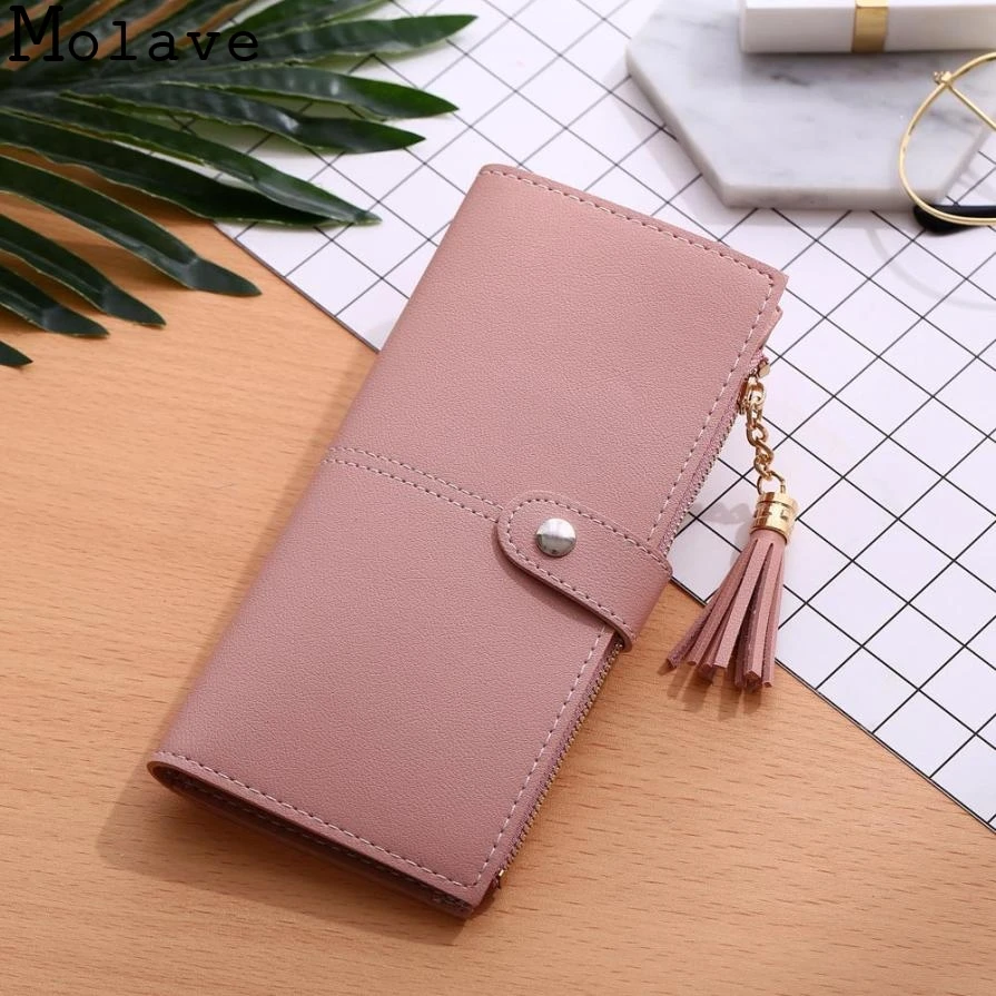 Для женщин Простой Длинный кошелек с кисточками для монет картхолдер (кошелек