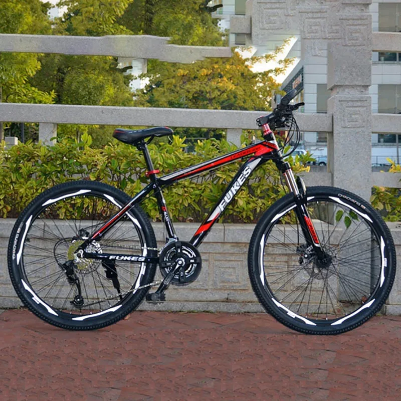 

Mountain Bike Aluminum Alloy Frame 27-Speed 26-Inch Straight Bike Double Disc Brake Hard Frame
