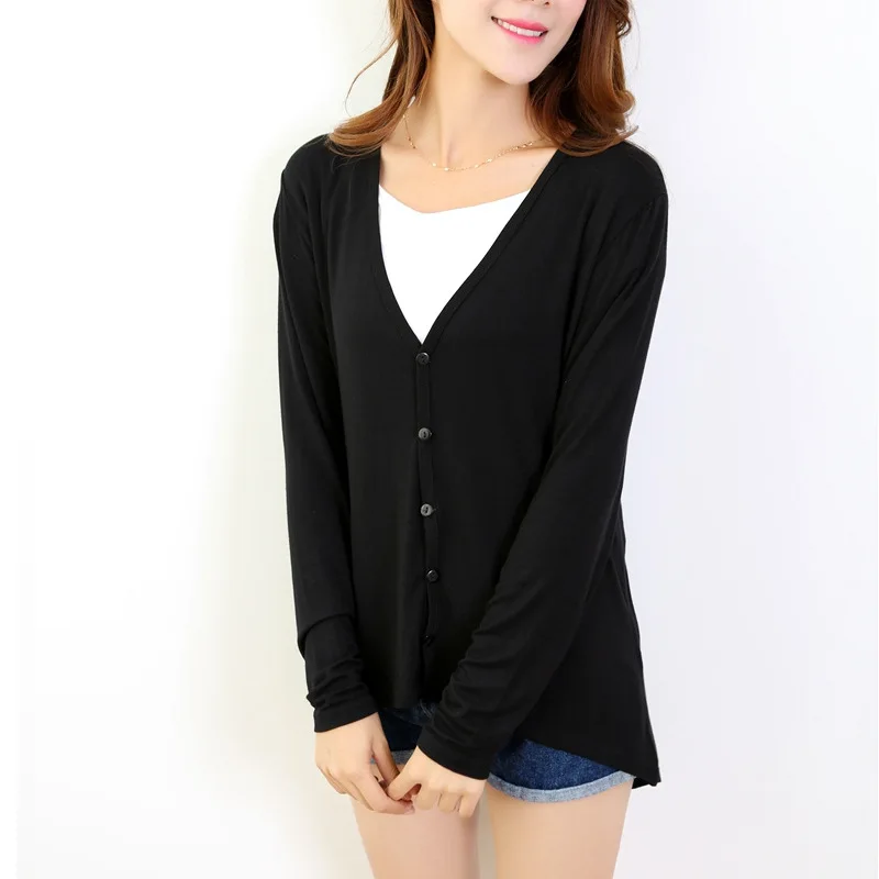 2018 весенне-осенний кардиган с длинными рукавами Женский вязаный свитер