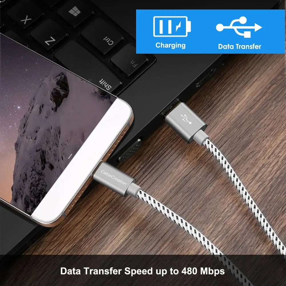 USB C to A Cable[3-Pack] CableCreation 4ft Type 2.0 Cord with 56K Pull-up Resistor Compatible Galaxy S9/S8 etc |