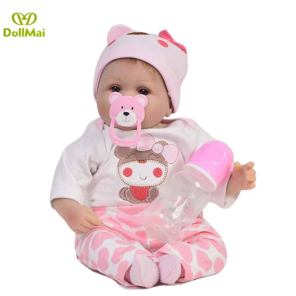 Виниловые новорожденная девочка живые куклы 18 &quot42 см Силиконовые reborn baby игрушки