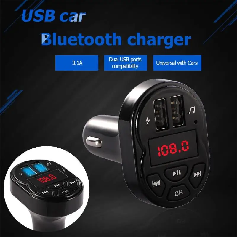 FM трансмиттер беспроводной радиомодулятор автомобильный Bluetooth адаптер mp3 плеер с
