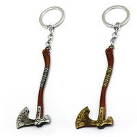 game god of war keychains 2 colors leviathan axe ice kratos porte clef 11cm charm for men