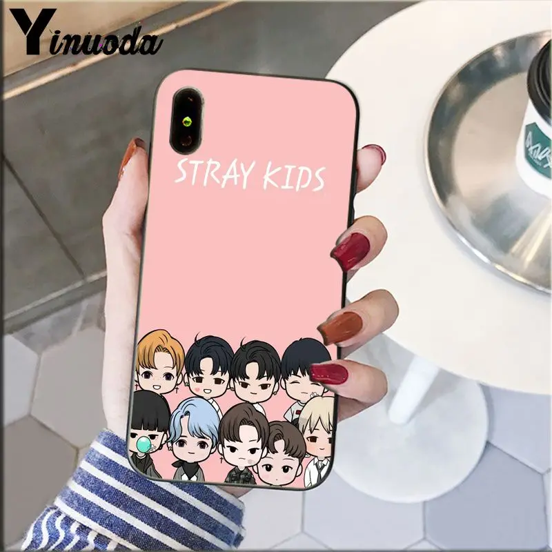 Yinuoda Stray Kids Новое поступление черный чехол для мобильного телефона iPhone X XS MAX 6 6s 7