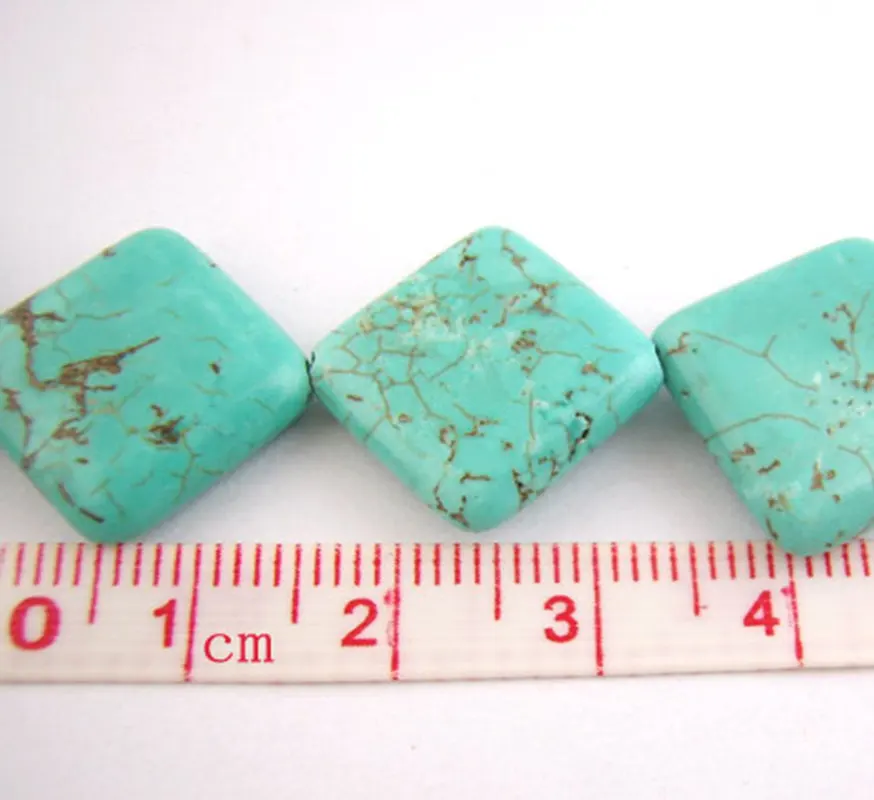 DoreenBeads бусины из искусственного камня квадратные зеленые 15x15 мм 40 см (15 6/8 &quot)