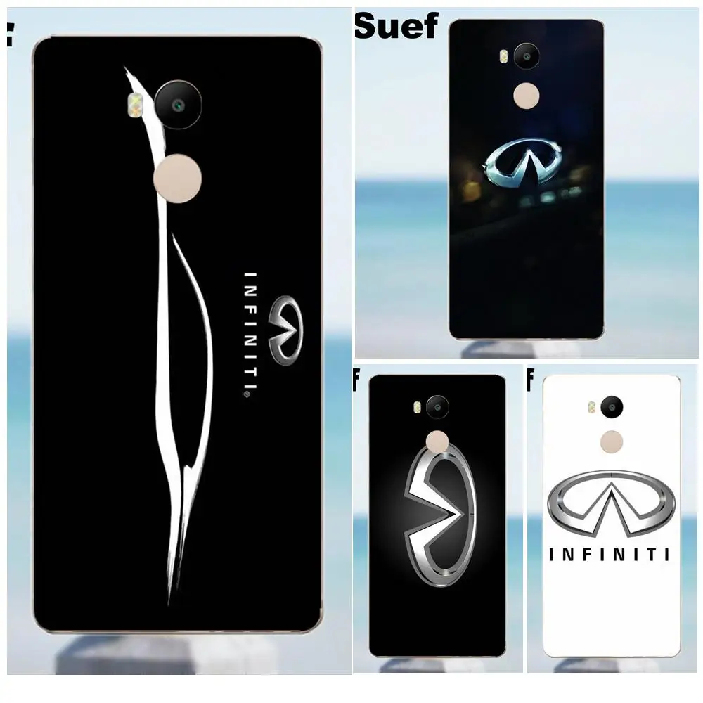 Suef мягкий чехол для телефона автомобиля Infiniti логотип Xiaomi Redmi 4 3 3S Pro Mi3 Mi4 Mi4i Mi4C Mi5 Mi5S
