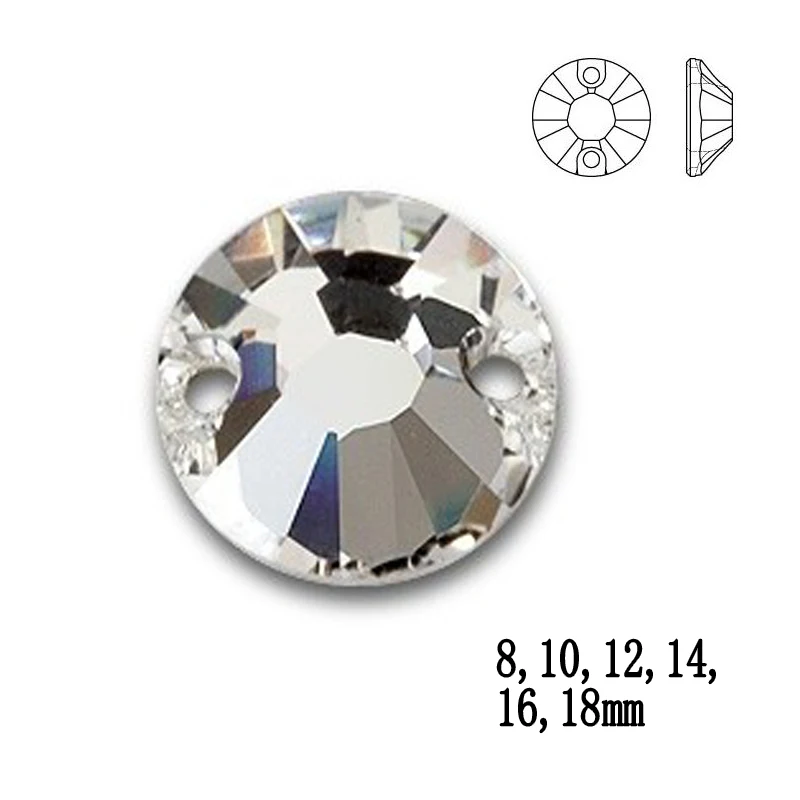 Кристалл 3204 Chaton Роза 8 10 12 14 16 18 мм плоские стразы пришить на vestiados DIY шитье горный