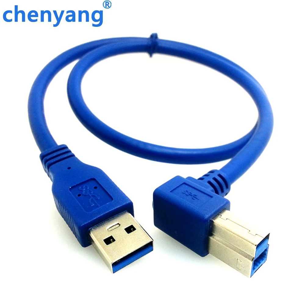 Высокое качество USB 3 0 A Male to B 90 градусов правый угол принтер кабель 60 см/0 6 м|cable
