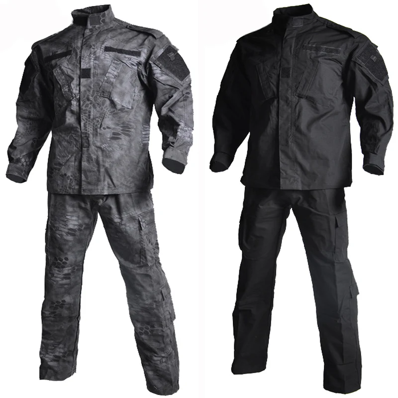 Military Uniform Shirt + Pants Outdoor Airsoft Paintball Multicam Tactical Ghillie Suit Camouflage Army Combat Hunting Clothes military tactical army uniform with knee pads jacket pants suit clothing camouflage sets outdoor hunting combat airsoft uniform