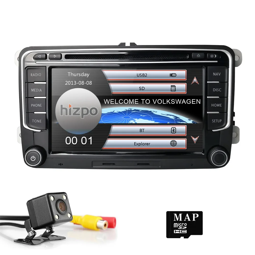Hizpo двойной 2Din автомобильный мультимедийный плеер для Volkswangen Superb 2008 2013 Yetl Seat Altea Leon