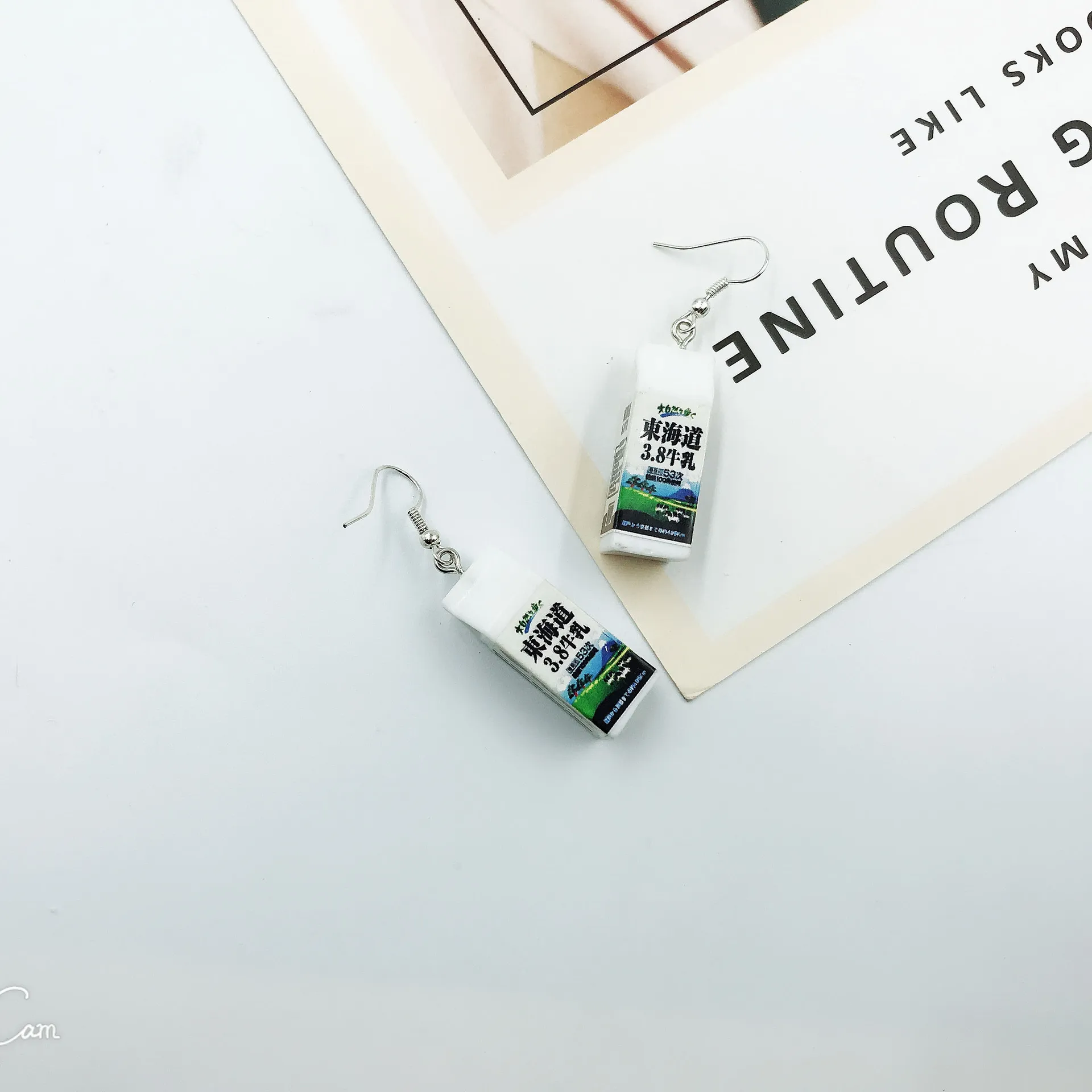 Korean milk bottle Drop Earrings for Women Fashion Accessories Girl DIY Handmade Unique Personality Dangle Earrings Jewelry Gift