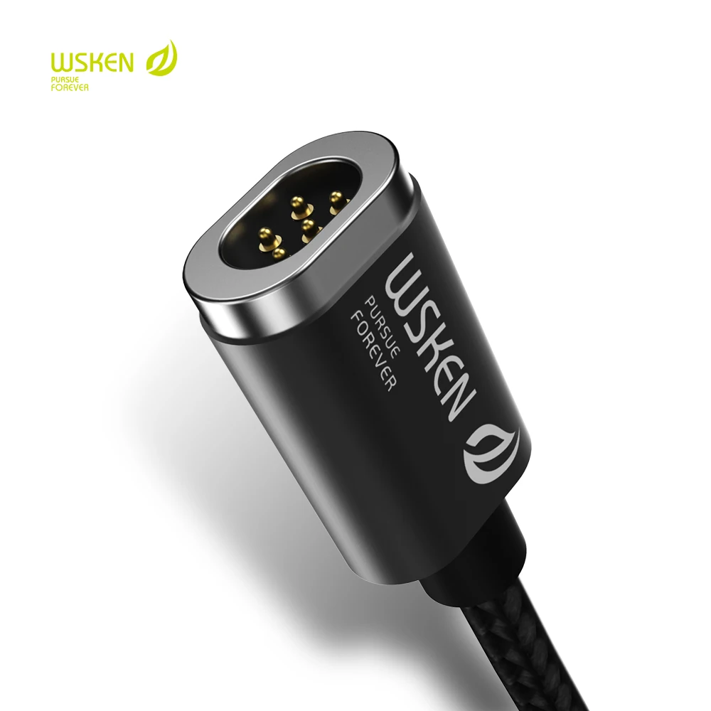WSKEN mini 2 Магнитный кабель для передачи данных Micro usb type C Быстрая зарядка зарядное