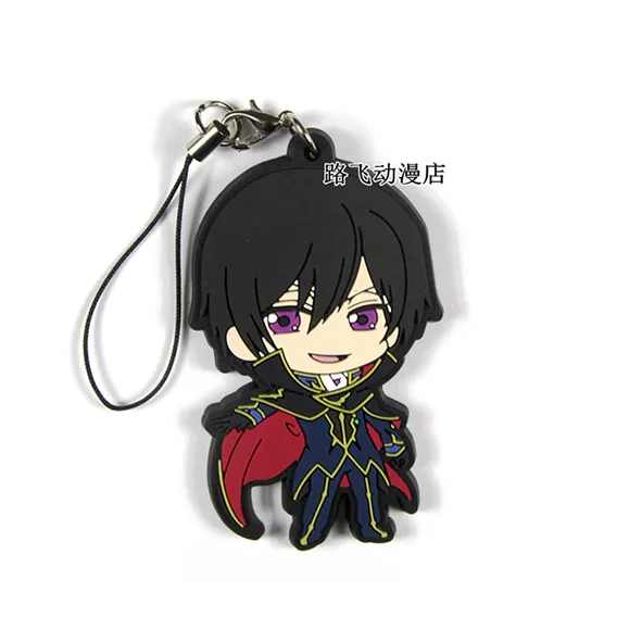 Код GEASS Lelouch of the RE: surrection японский аниме Рисунок резиновый брелок-подвеска для мобильного телефона ремешок