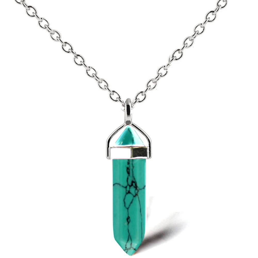 Новые модные ювелирные изделия натуральный кварц кулон с камнем ожерелье