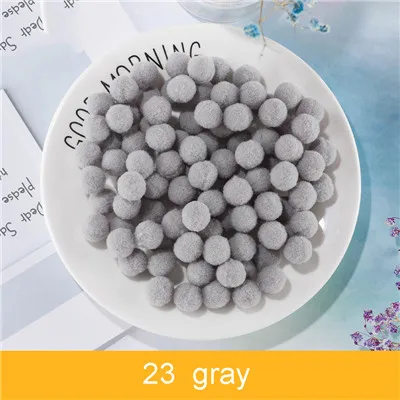 23gray Помпоны 8 мм 10 мм 15 мм 20 мм 25 мм 30 мм многоцветный мягкий пушистый помпон шар ручной работы помпоны для детей игрушки DIY ремесло поставки - Цвет: 23gray