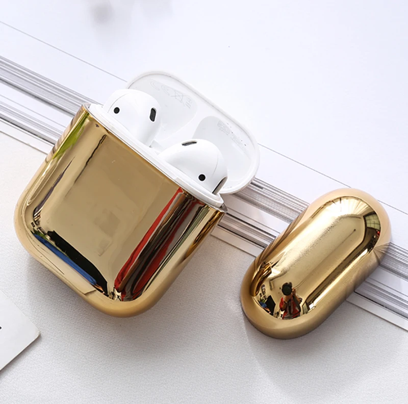 Wireless Bluetooth Earphone Plating Hard PC Case For Apple AirPods 1 2 Fashion Headset Protector Safe Bag | Электроника