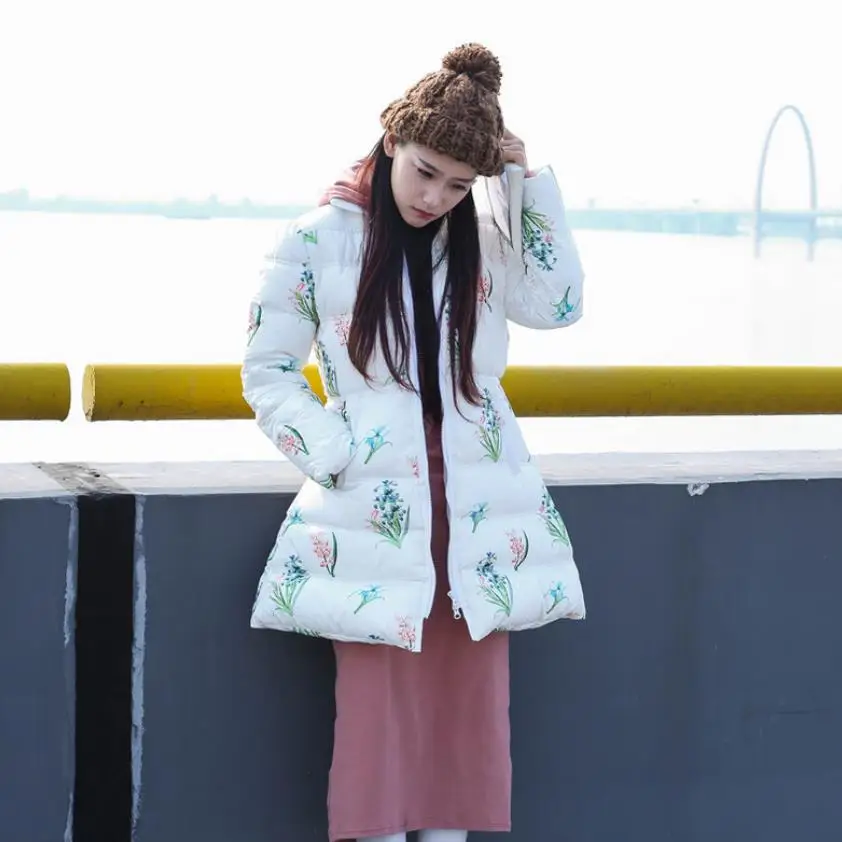 Зимние женские куртки-пуховики prmodes зимние длинные толстые теплые пальто с