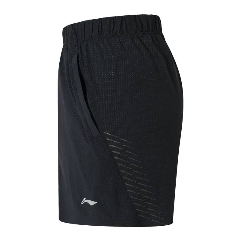Li-Ning мужские шорты для бега обычная посадка 87% нейлон 13% спандекс подкладка