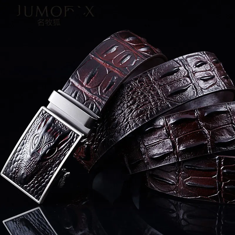 Новый Модный деловой мужской ремень из кожи крокодила женская сумка натуральной