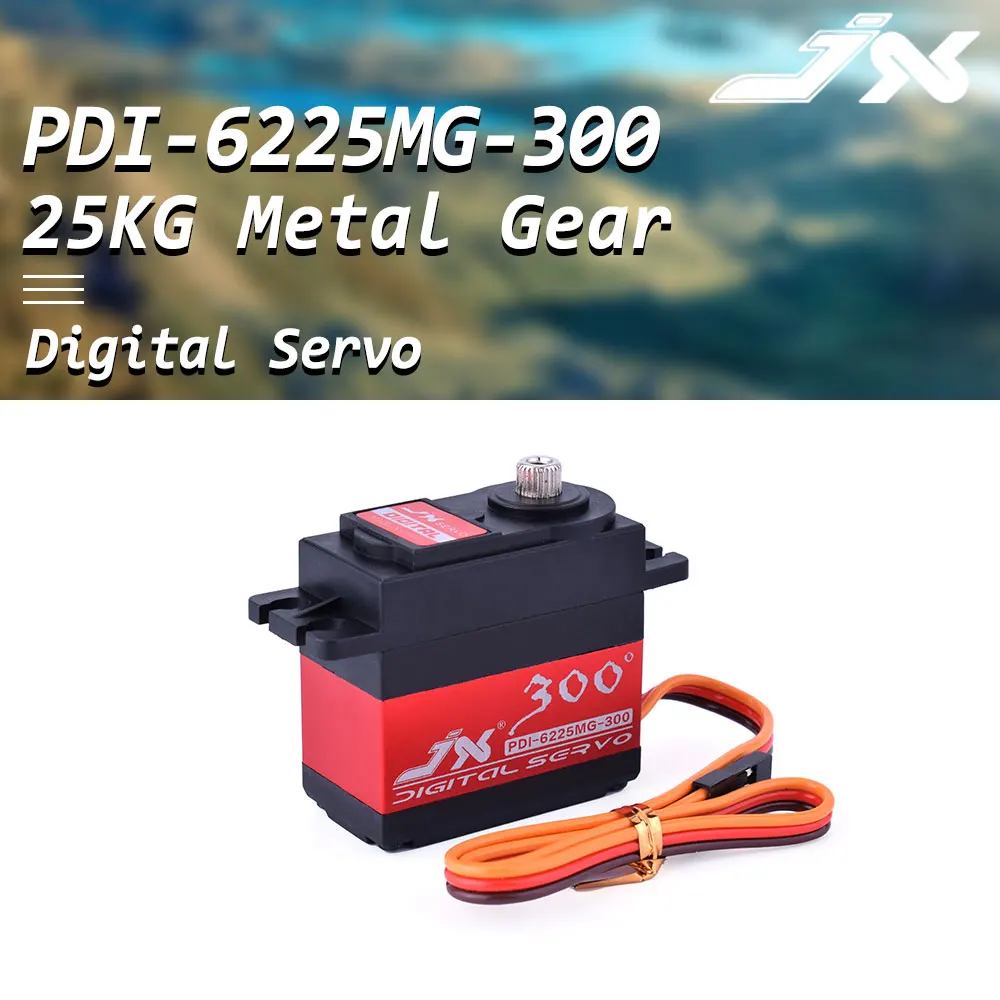 JX PDI 6225MG 300 градусов 6 0 V 25 кг Ультра Высокий крутящий момент CNC алюминиевый средней