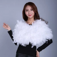 white wedding cape women fur cape new real ostrich feather fur soft women autumn winter s421
