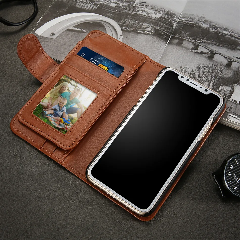 KISSCASE книжный кожаный чехол для iPhone X 7 8 кошелек чехол для iPhone 6 6 S 7 Plus XR XS MAX 5 5S SE Роскошный чехол-держатель для карт