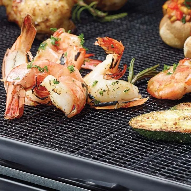 3 Pcs/Set BBQ Grilling Mats Reusable Non-stick Round Square Barbecue Baking Mesh Cooking Tool HTQ99 |