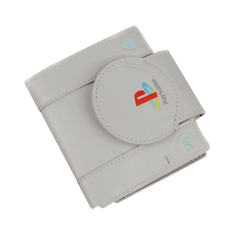 Бумажники для мужчин Sony Playstation One консоль двойной кошелек серый мужской бумажник