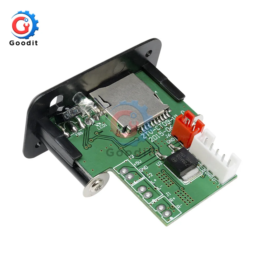 Автомобильный мини MP3 декодер 5 В/12 В плата USB TF U-Disk Reader MP3-плеер усилитель с