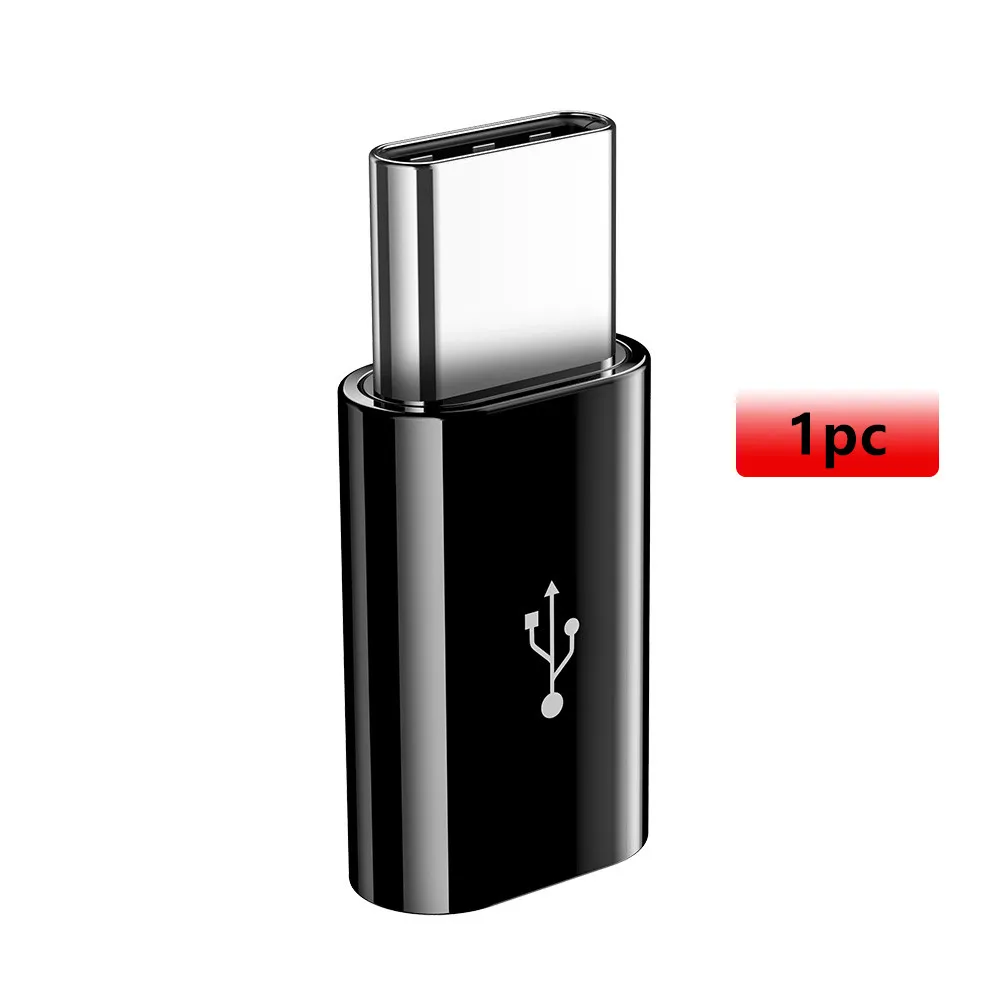 Черный KISSCASE USB C адаптер для Micro USB кабель для Xiaomi Mi9/Redmi Note 7 Синхронизация данных usb type C адаптер для samsung S10/S9 кабель для передачи данных - Цвет: Черный