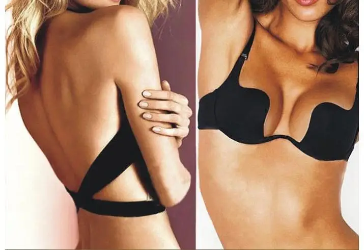 Женские бюстгальтеры с глубоким U-образным вырезом бюстгальтер пуш-ап открытой