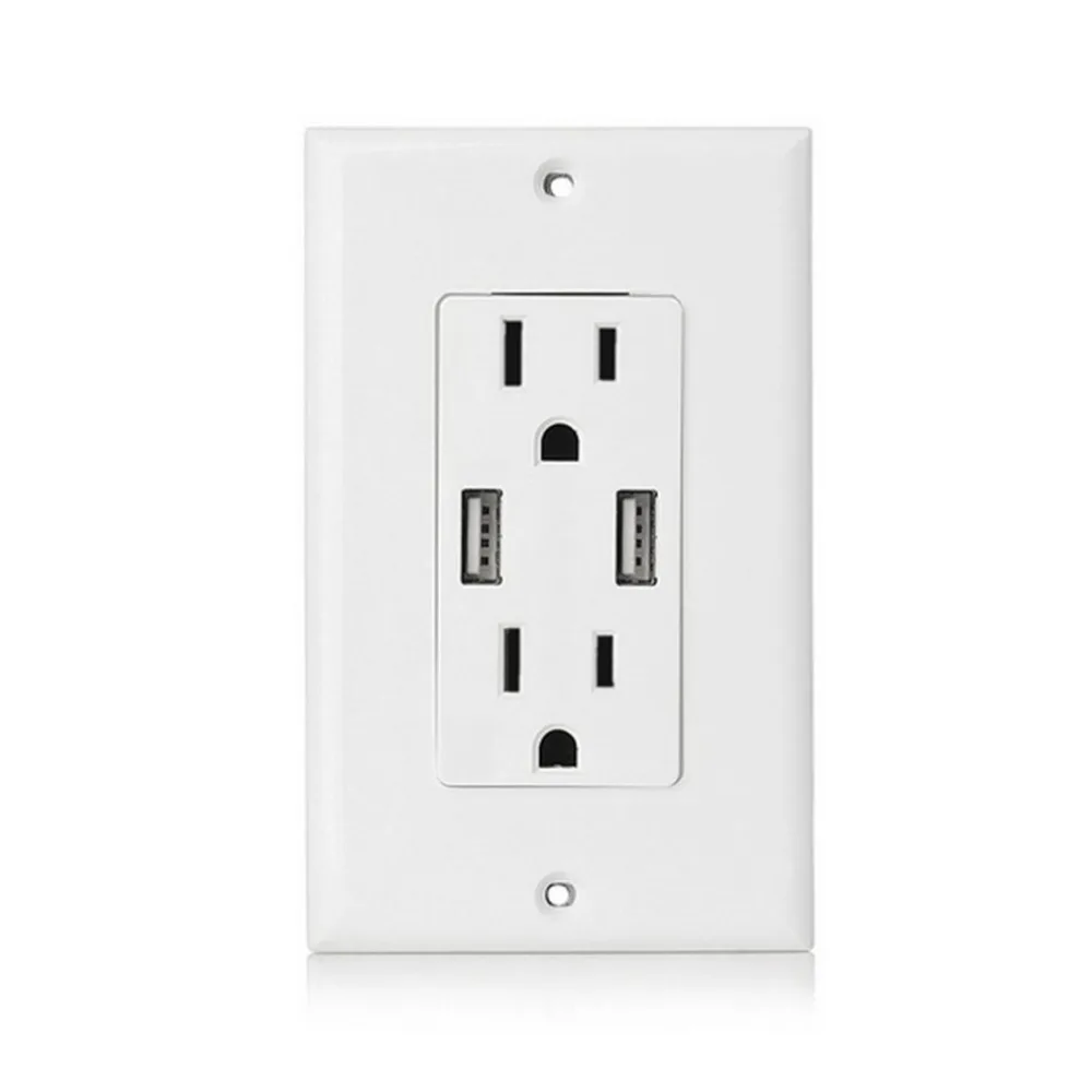 Dual USB порты и разъёмы розетки 2.4A телефон переходник для зарядного устройства