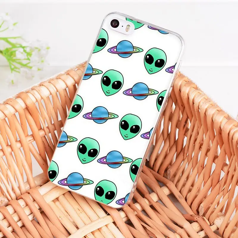 Yinuoda Aliens UFO Прозрачный чехол для телефона iPhone 8 7 6 6S Plus X 5 5S SE XR XS XSMAX11 11pro 11promax