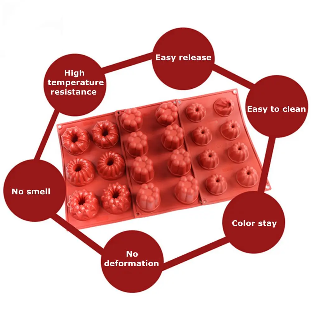Семья выпечки 8 отверстий цветок серии силиконовые антипригарные гибкие формы