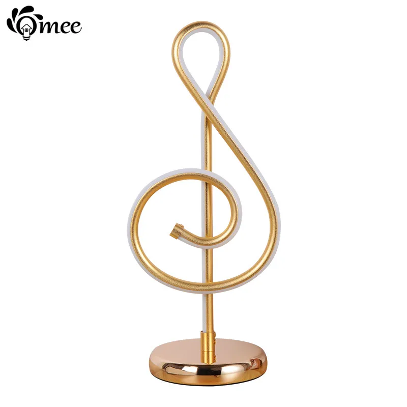 Современная светодиодная настольная лампа в стиле арт деко с музыкальными