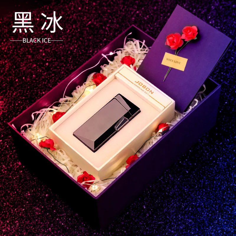 Роскошная мужская подарочная usb зарядка Зажигалка Мужская металлическая электрическая перезаряжаемая Зажигалка двойная дуга Плазменные зажигалки для сигарет индивидуальные фото - Цвет: Black