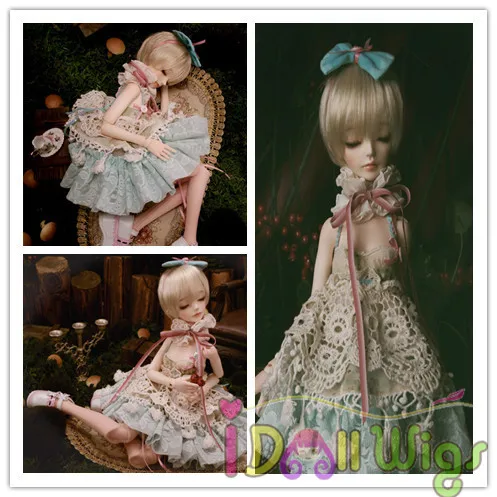 Бесплатная доставка высокое качество синтетический блонд короткий bob bjd кукла