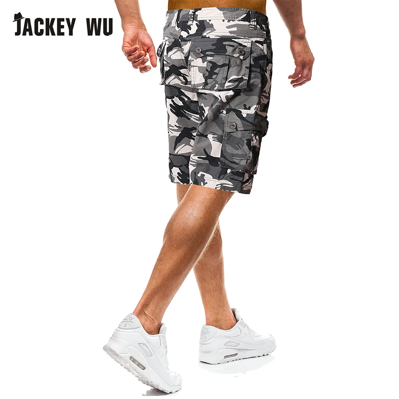 JACKEYWU шорты мужские 2019 модные прямые повседневные камуфляжные с большими