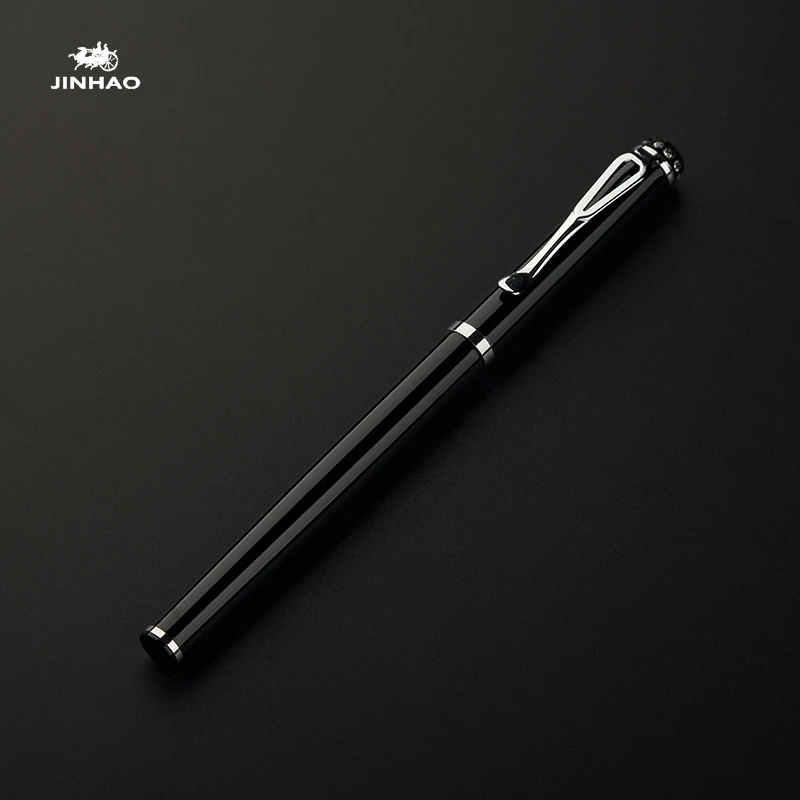 Jinhao 301 гладкий черный белый дополнительный тонкий наконечник 0,38 перьевая ручка Роскошные Металлические чернильные ручки для подарка офисные принадлежности канцелярские принадлежности