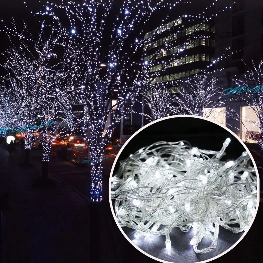

100 LED holiday String lights for Christmas Festival Party Fairy Colorful Xmas LED String Lights Wedding Lamp White