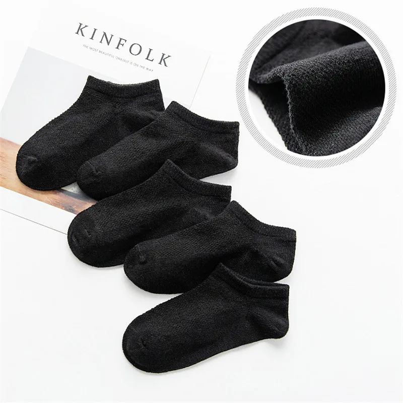 Calcetines de algod&oacute;n con dibujos animados para ni&ntilde;o y ni&ntilde;a, medias de malla transpirables para ni&ntilde;os de 1 a 12 a&ntilde;os, 5 par/lote, novedad de verano CN-2
