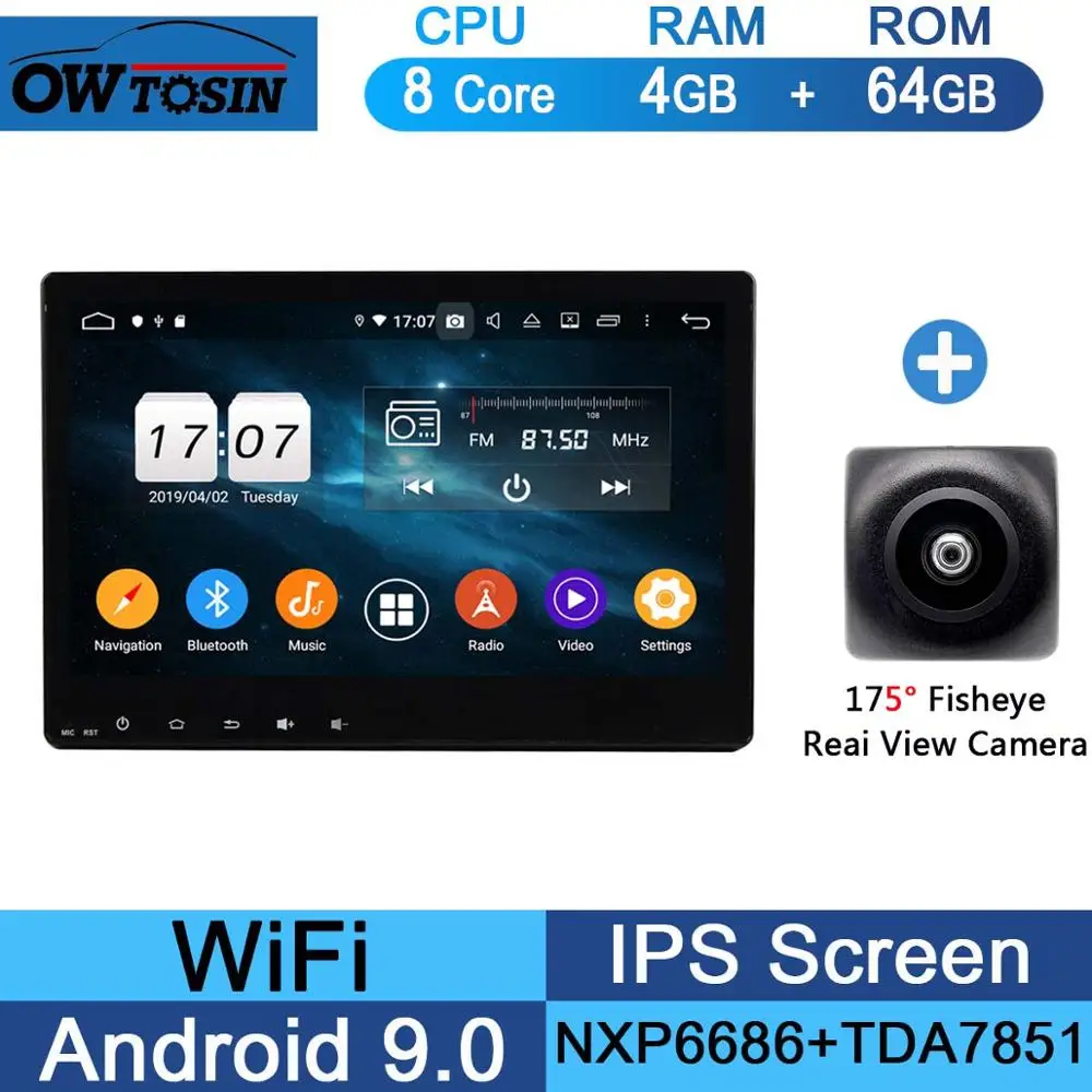 10," ips Android 9,0 8 Core 4G+ 64G Автомобильный dvd-радиоплеер gps для Honda Vezel HR-V вариабельности сердечного ритма XR-V DSP CarPlay - Цвет: 64G Fisheye Camera