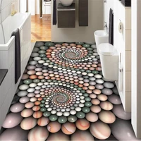 beibehang 3d wear resistant pvc floor abstract three dimensional jade beads bathroom 3d stereo bathroom floor painting