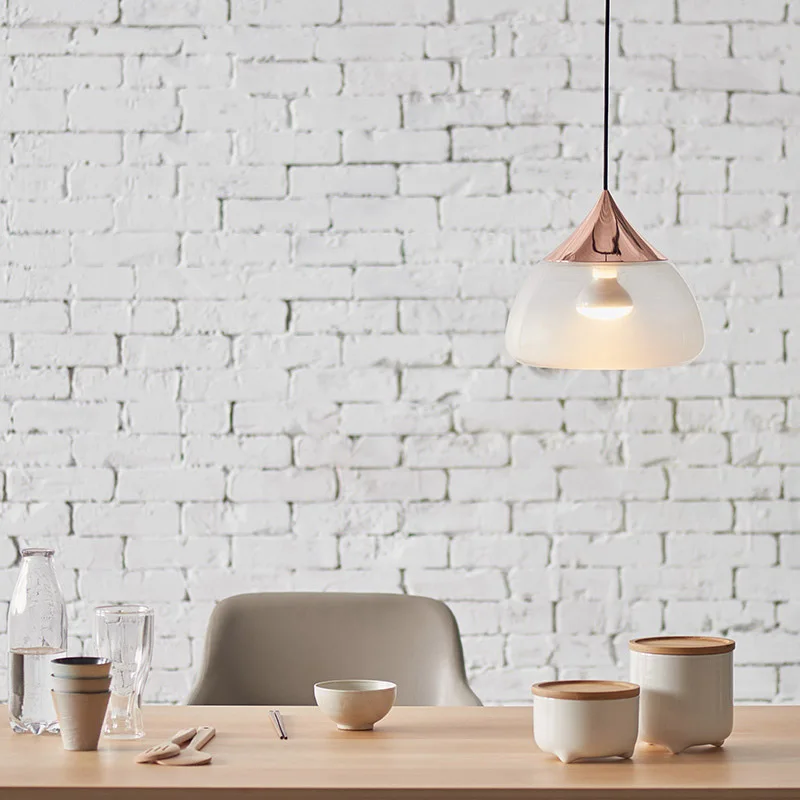 Розовое золото стеклянная люстра современный чердак дизайнер креативный