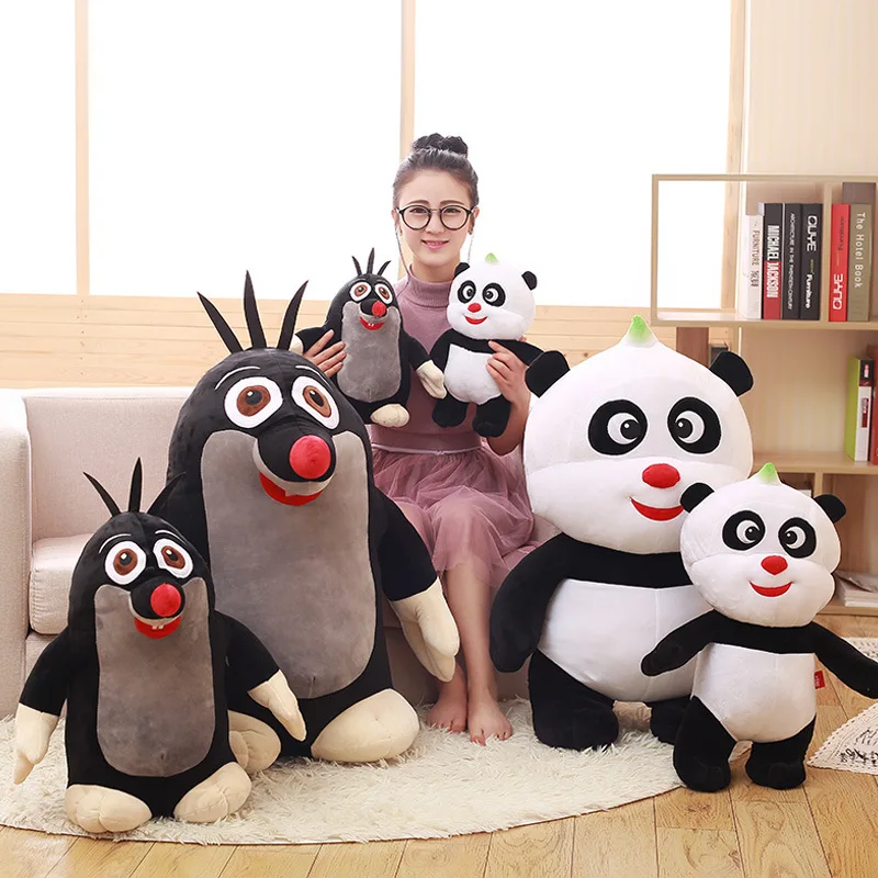 Милая мультяшная панда Kawaii 35 см родинка детские воспоминания плюшевая Мягкая
