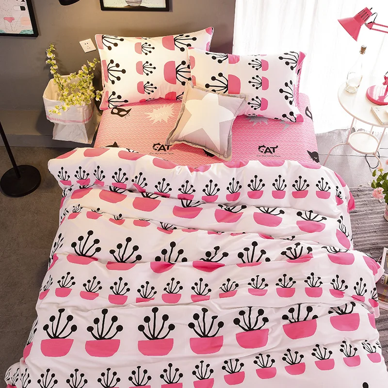 100% хлопок постельного белье с реактивным принтом комплект пододеяльник для