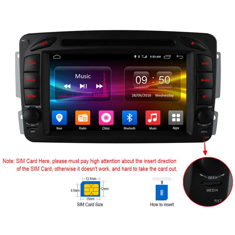 Автомобильный dvd плеер с 4G SIM LTE WIFI Восьмиядерный процессор для Mercedes Benz W203 W208 W210 W463