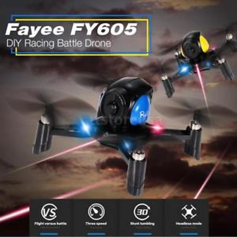 2 шт. FY605 боевой Дрон 4G 4CH 6 осевой Gyro установка DIY гоночный битва Quadcopter RC самолет