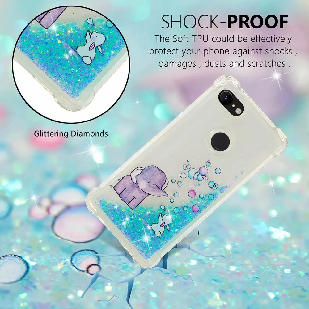 Luxury Dynamic Liquid Bling Quicksand Phone Case for LG Stylo 4 Q stylus Stylus 3 Plus Soft Silicone Cartoon Panda Cover |